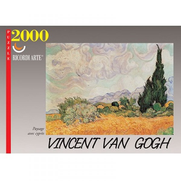 Puzzle 2000 pièces - Van Gogh : Paysage avec cyprès - OBSOLETE-art-15885
