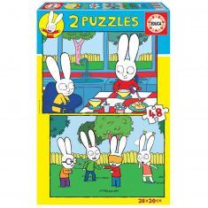 Puzzle 2 x 48 pièces : Simon