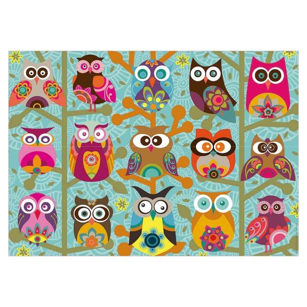 500 pieces PUZZLE: OWLS - Educa-19006