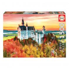 Puzzle 1500 pièces : L'automne à Neuschwanstein