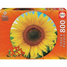 800 pieces round puzzle: SUNFLOWER