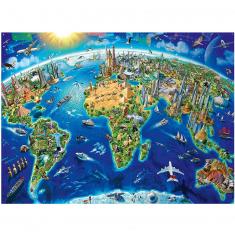 Puzzle carte du monde, mappemonde & géographie - Rue des Puzzles