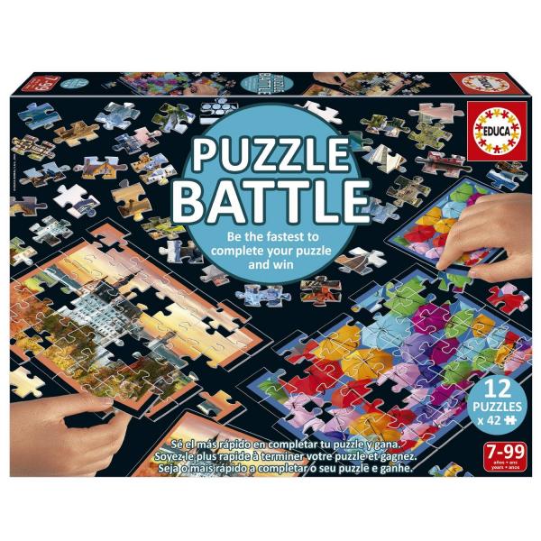 PUZZLE BATTLE 12 x 42 pieces: LANDSCAPES - Educa-20121