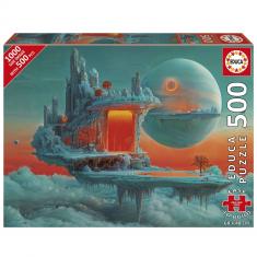 Puzzle 500 pièces XL : PLANÈTE DE FEU ET DE GLACE