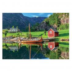 Puzzle 1500 piezas: Barco vikingo