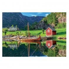 Puzzle 1500 pièces : Bateau Viking