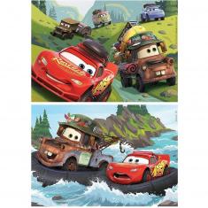 Wooden puzzles 2 x 25 pieces: Cars