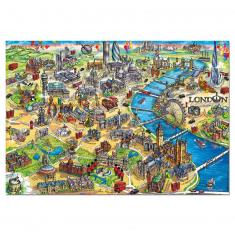 Puzzle de 500 piezas: Mapa de Londres