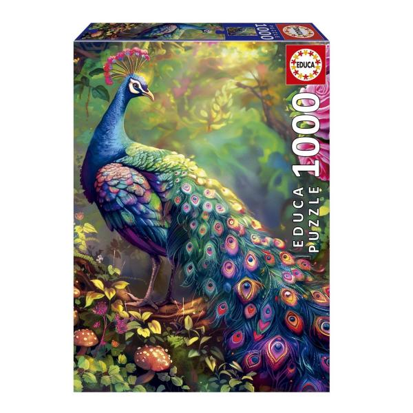 1000 piece puzzle: THE PEACOCK GARDEN - Educa-20262