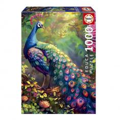 Puzzle 1000 pièces : LE JARDIN DU PAON