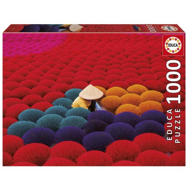 Puzzle 1000 pièces : LE VILLAGE D'ENCENS, VIETNAM - Educa-20282