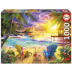 1000 Teile Puzzle: LIEBE STRAND