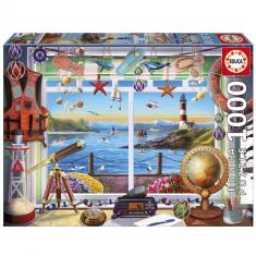 Puzzle de 1000 piezas: LA VIDA EN EL PUERTO