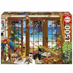 1500 piece puzzle: BIRD VIEWING WINDOW