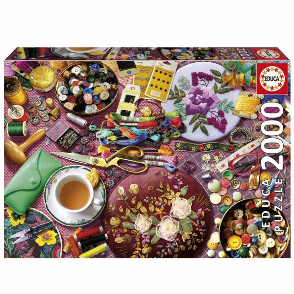 Puzzle 2000 pièces : LA TABLE DE COUTURE - Educa-20263