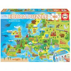 150-teiliges Puzzle: Karte von Europa