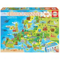 Puzzle 150 pièces : Carte d'Europe