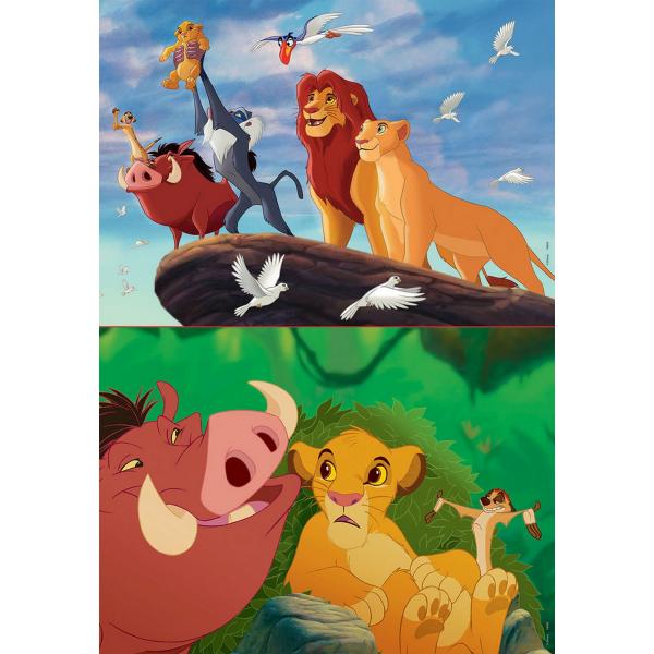 2 x 48 pieces puzzle: The Lion King - Educa-18629