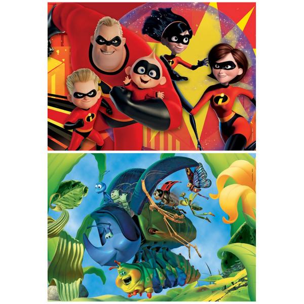 Puzzle de 2 x 48 piezas: Los Increíbles / 1001 Paws, Pixar - Educa-18634