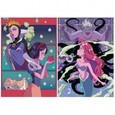 Puzzle 2x500 pièces : Disney Villains & Princesses