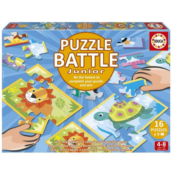 PUZZLE BATTLE 16 x 9 pieces: ANIMALS - Educa-20116