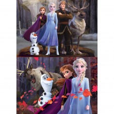 Puzzle 2 x 100 pièces : La Reine des Neiges (Frozen)