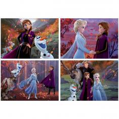 Puzzles de 50 à 150 pièces : 4 puzzles : La Reine des neiges 2 (Frozen 2)