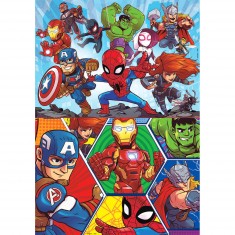 2 x 20 pieces jigsaw puzzles: Marvel Super Heroes Adventures