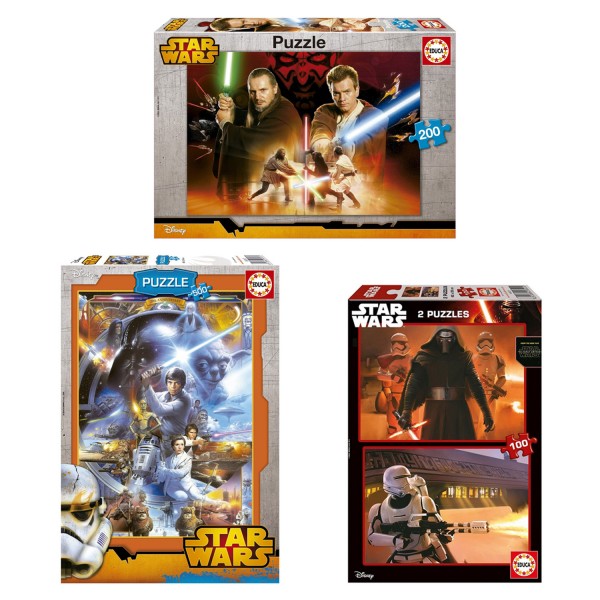Pack Puzzles Star Wars : 4 puzzles de 100 à 500 pièces - KIT00066