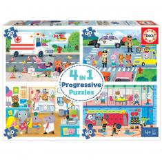 Junio 4-in-1-Multipuzzle