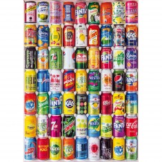 500 pieces puzzle: Soda cans