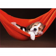 500 pieces puzzle: Nap in a hammock