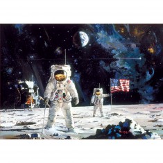 Puzzle 1000 pièces : Premiers hommes sur la lune, Robert McCall