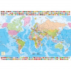 Puzzle 250 pièces : Carte du Monde - Gibsons - Rue des Puzzles