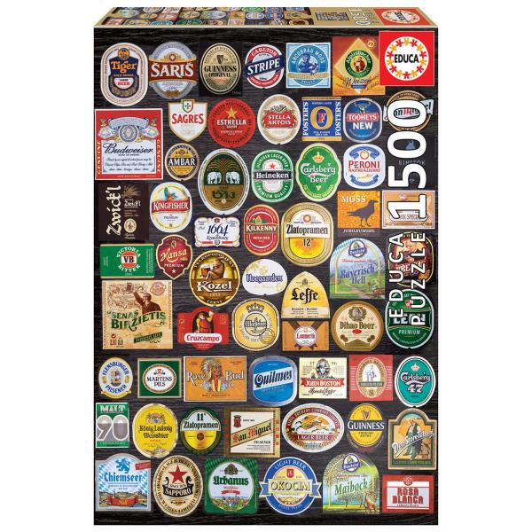 1500 pieces puzzle: Beer labels - Educa-18463