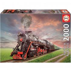 2000 pieces puzzle: Steam locomotive