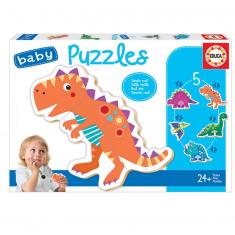 Puzzle de bebé de 3-5 piezas - Dinosaurios