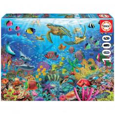 1000 Teile Puzzle : Tropical Fantasy Turtles