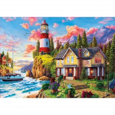 3000 pieces puzzle: Lighthouse by the ocean