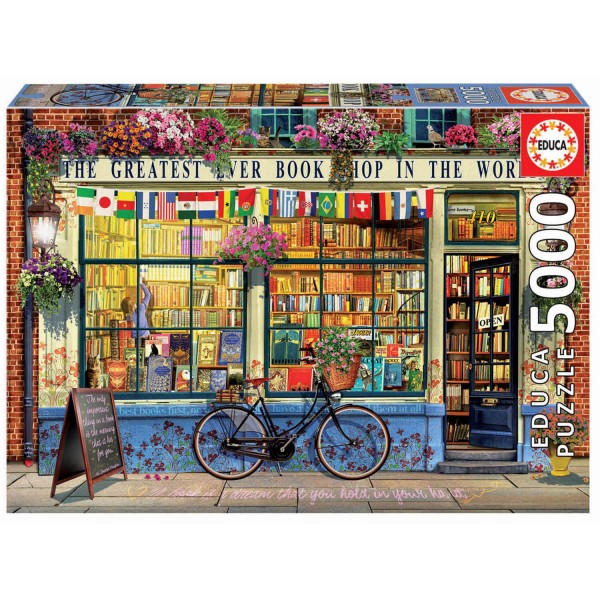 Puzzle 5000 pièces : La meilleure librairie du monde - Educa - Rue des ...