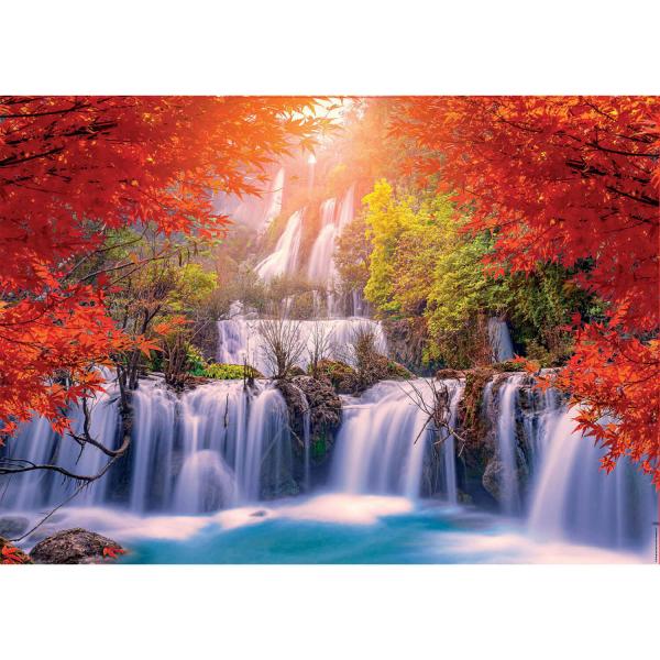 Puzzle 2000 Teile: Wasserfall in Thailand - Educa-19280