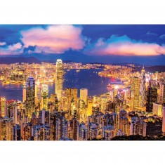 1000 pieces neon puzzle: Hong-Kong