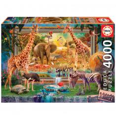 4000 piece puzzle : Savana Coming To Life