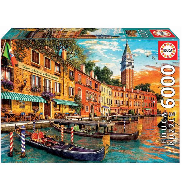6000 Teile Puzzle: Gondeln San Marco - Educa-19286