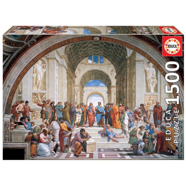 Puzzle de 1500 piezas: Colección de arte : Escuela de Atenas - Educa-19273