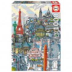 1000 piece puzzle : Paris, Carlo Stanga