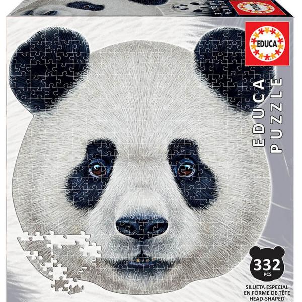 332 pieces puzzle: Panda head - Educa-18476