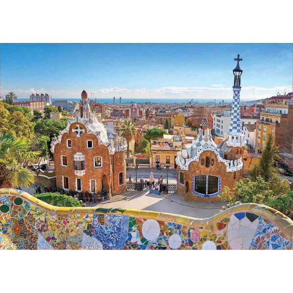 Puzzle 1000 pièces :  Vue de Barcelone depuis le Parc Güell - Educa-17966