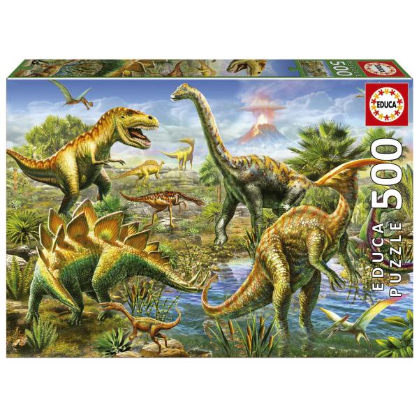 500 piece puzzle: Jurassic Court - Educa-19903