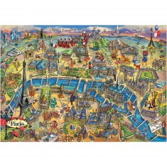Puzzle 500 pièces : Plan de Paris